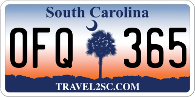 SC license plate OFQ365