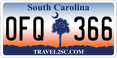 SC license plate OFQ366