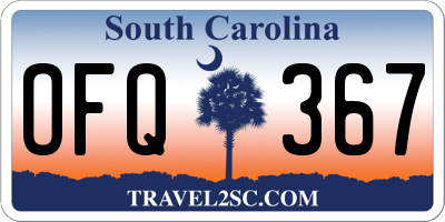 SC license plate OFQ367