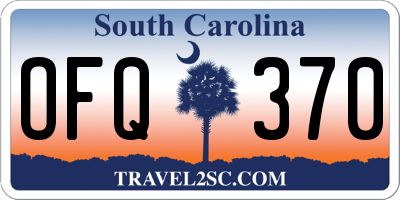 SC license plate OFQ370