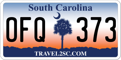 SC license plate OFQ373