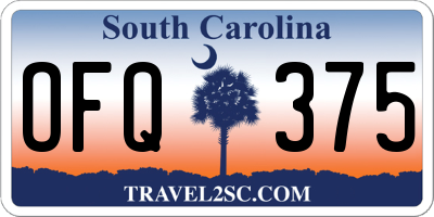 SC license plate OFQ375