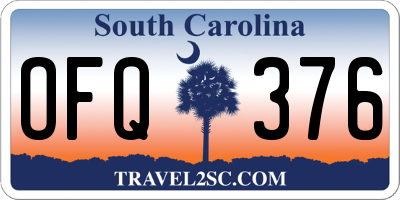SC license plate OFQ376