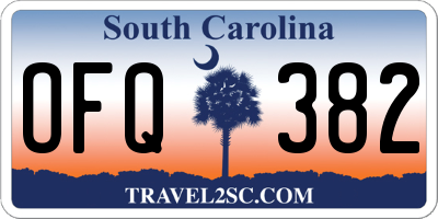 SC license plate OFQ382