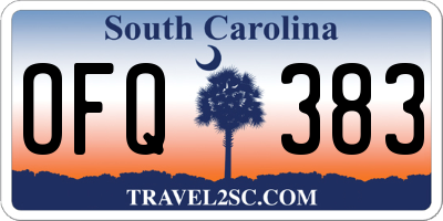 SC license plate OFQ383