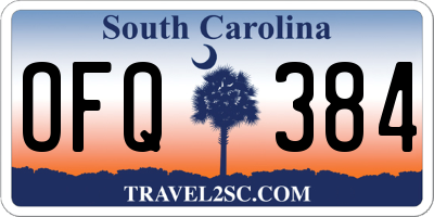 SC license plate OFQ384
