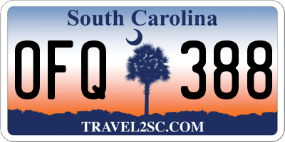 SC license plate OFQ388