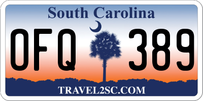 SC license plate OFQ389