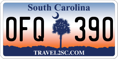 SC license plate OFQ390