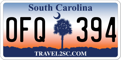 SC license plate OFQ394