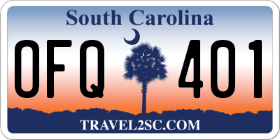 SC license plate OFQ401