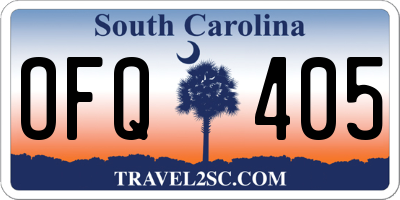 SC license plate OFQ405