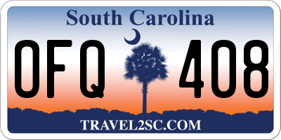 SC license plate OFQ408