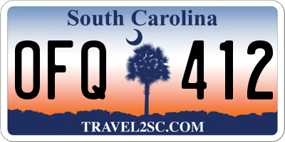 SC license plate OFQ412