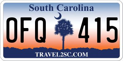 SC license plate OFQ415