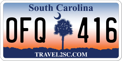 SC license plate OFQ416
