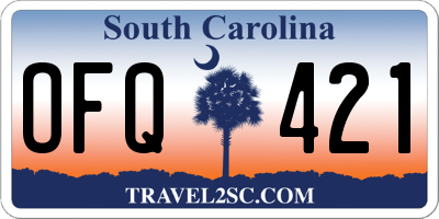SC license plate OFQ421