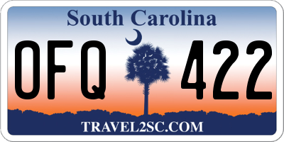 SC license plate OFQ422