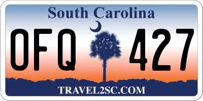 SC license plate OFQ427