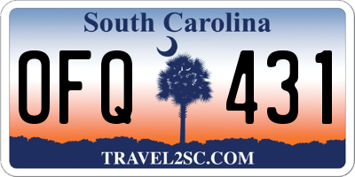 SC license plate OFQ431