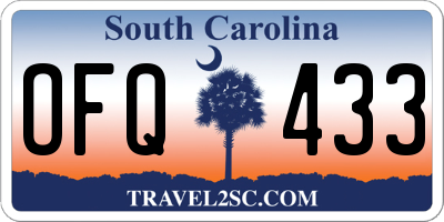 SC license plate OFQ433
