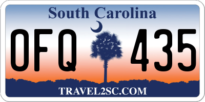 SC license plate OFQ435