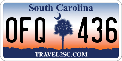 SC license plate OFQ436