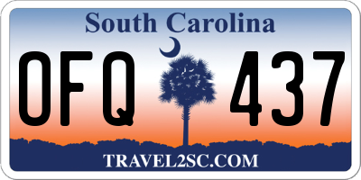 SC license plate OFQ437