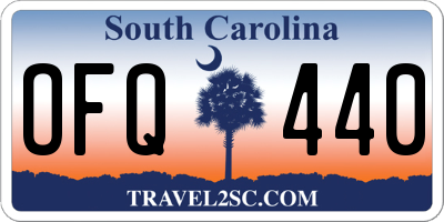 SC license plate OFQ440