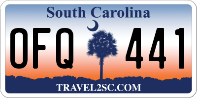 SC license plate OFQ441