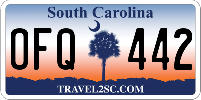 SC license plate OFQ442