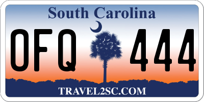 SC license plate OFQ444