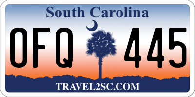SC license plate OFQ445
