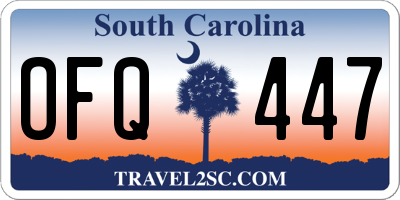 SC license plate OFQ447