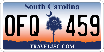 SC license plate OFQ459