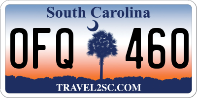 SC license plate OFQ460