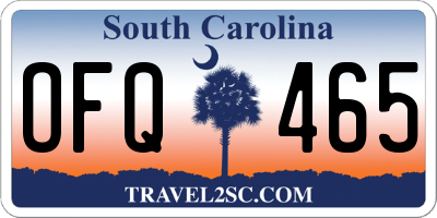 SC license plate OFQ465