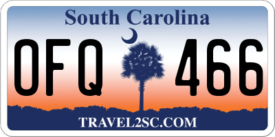 SC license plate OFQ466