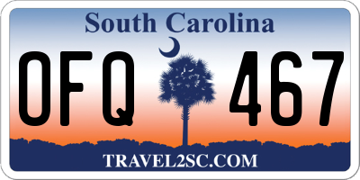 SC license plate OFQ467