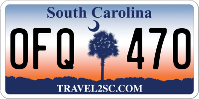 SC license plate OFQ470