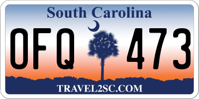 SC license plate OFQ473