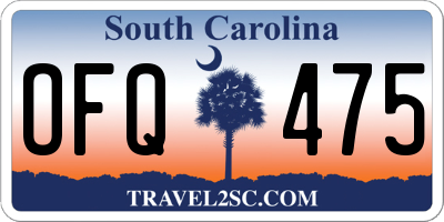 SC license plate OFQ475