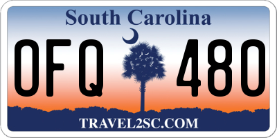 SC license plate OFQ480