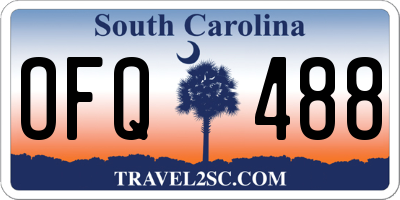 SC license plate OFQ488