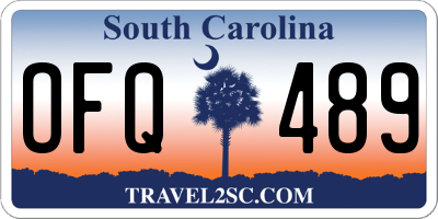 SC license plate OFQ489