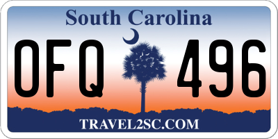 SC license plate OFQ496
