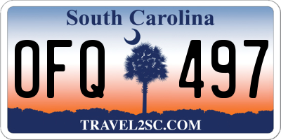 SC license plate OFQ497