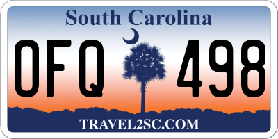 SC license plate OFQ498