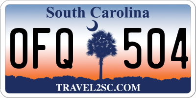 SC license plate OFQ504