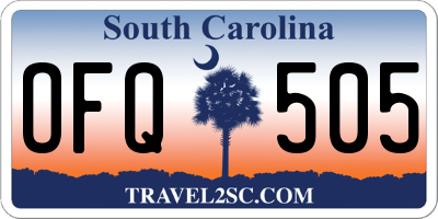 SC license plate OFQ505